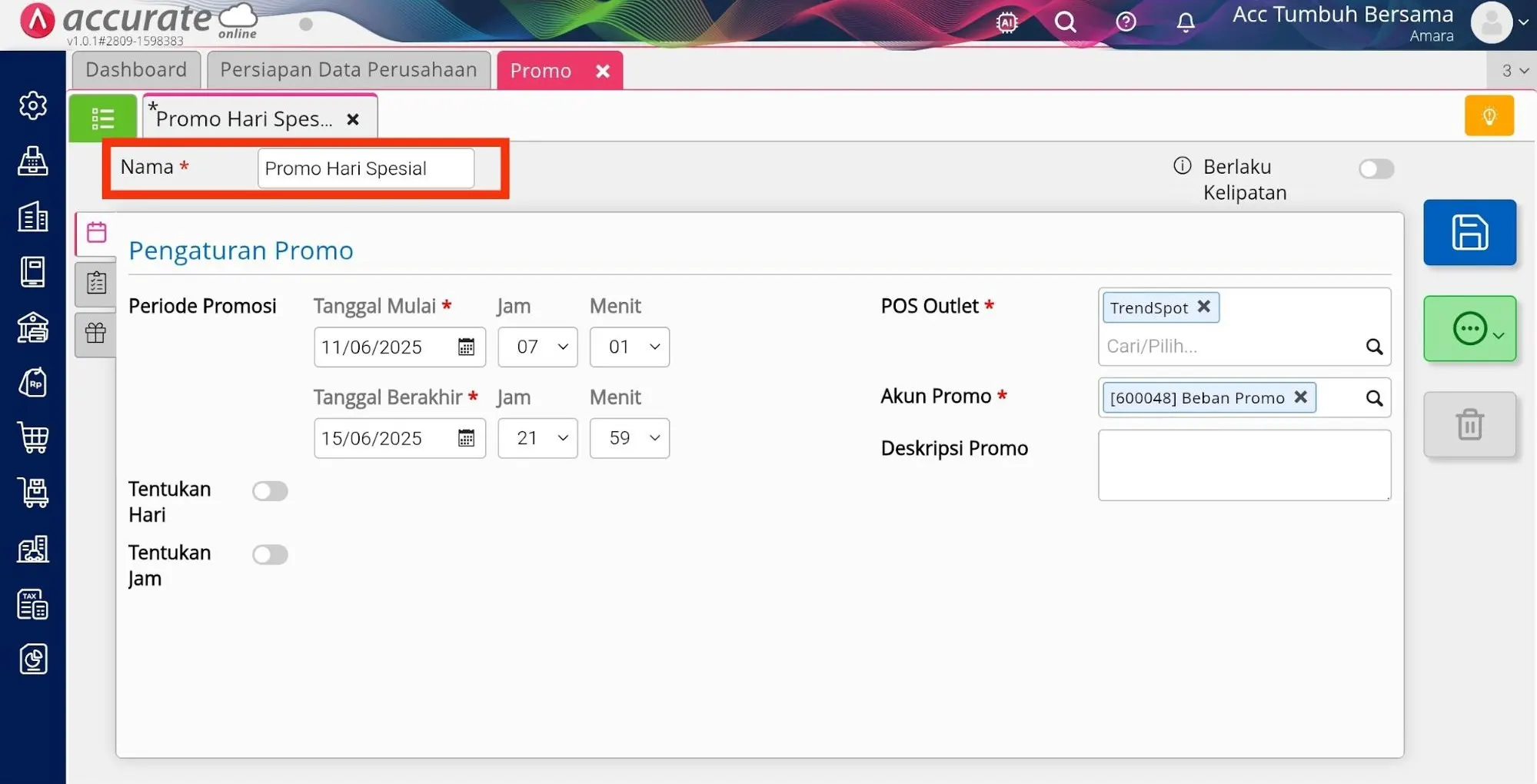 2 Membuat Promo Tebus Murah pada Accurate POS